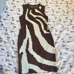 Zebra Knit Dress Size Large